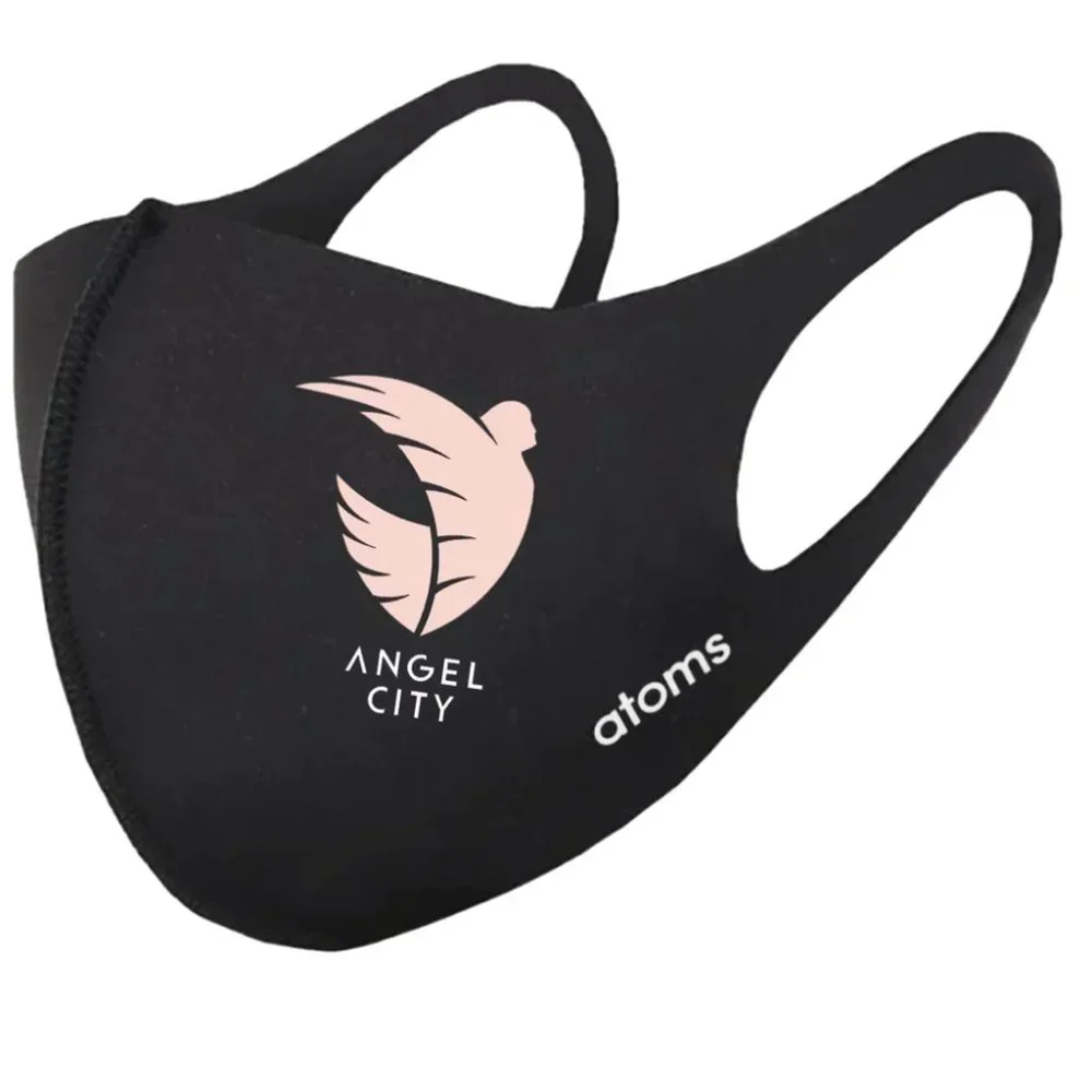 ANGEL CITY Atoms Unisex Black Crest Mask in Small NWT